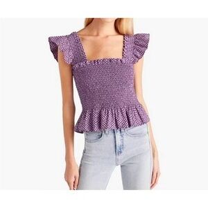 HILL HOUSE Size Small Purple Paz Crop Top